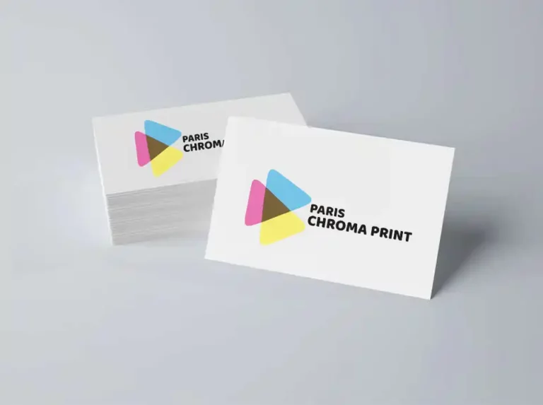 Carte de visite avec le logo Paris Chroma Print